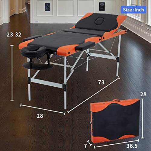 BestMassage Aluminium Portable Massage Table 28 inch Folding Spa Bed I82923