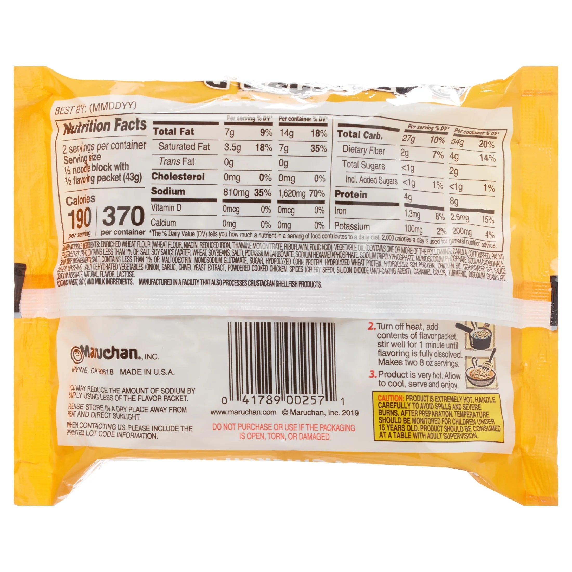 Maruchan Roast Chicken Ramen Noodles, 3 oz, 24 Pack R953