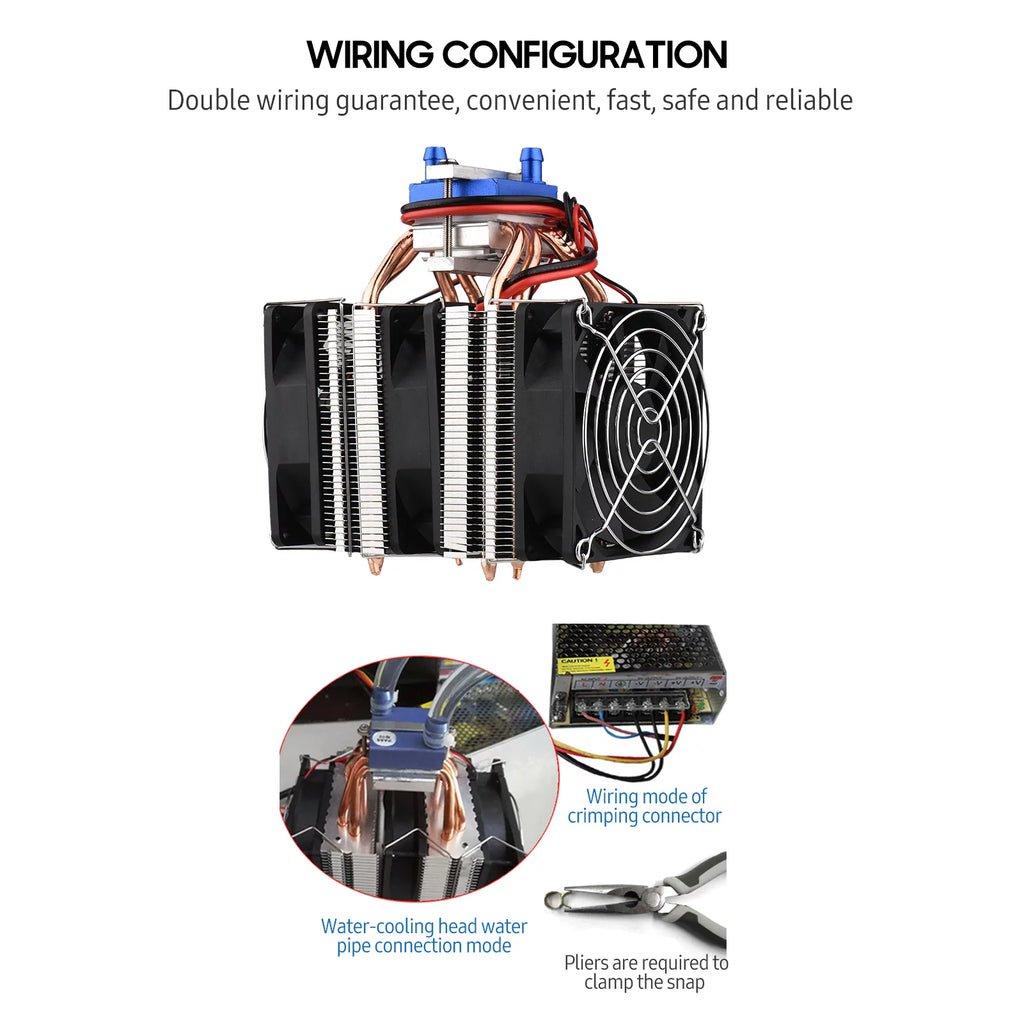 Walmeck 120W Semiconductor Refrigeration Aquarium Chiller for 30L Fish Tank A638