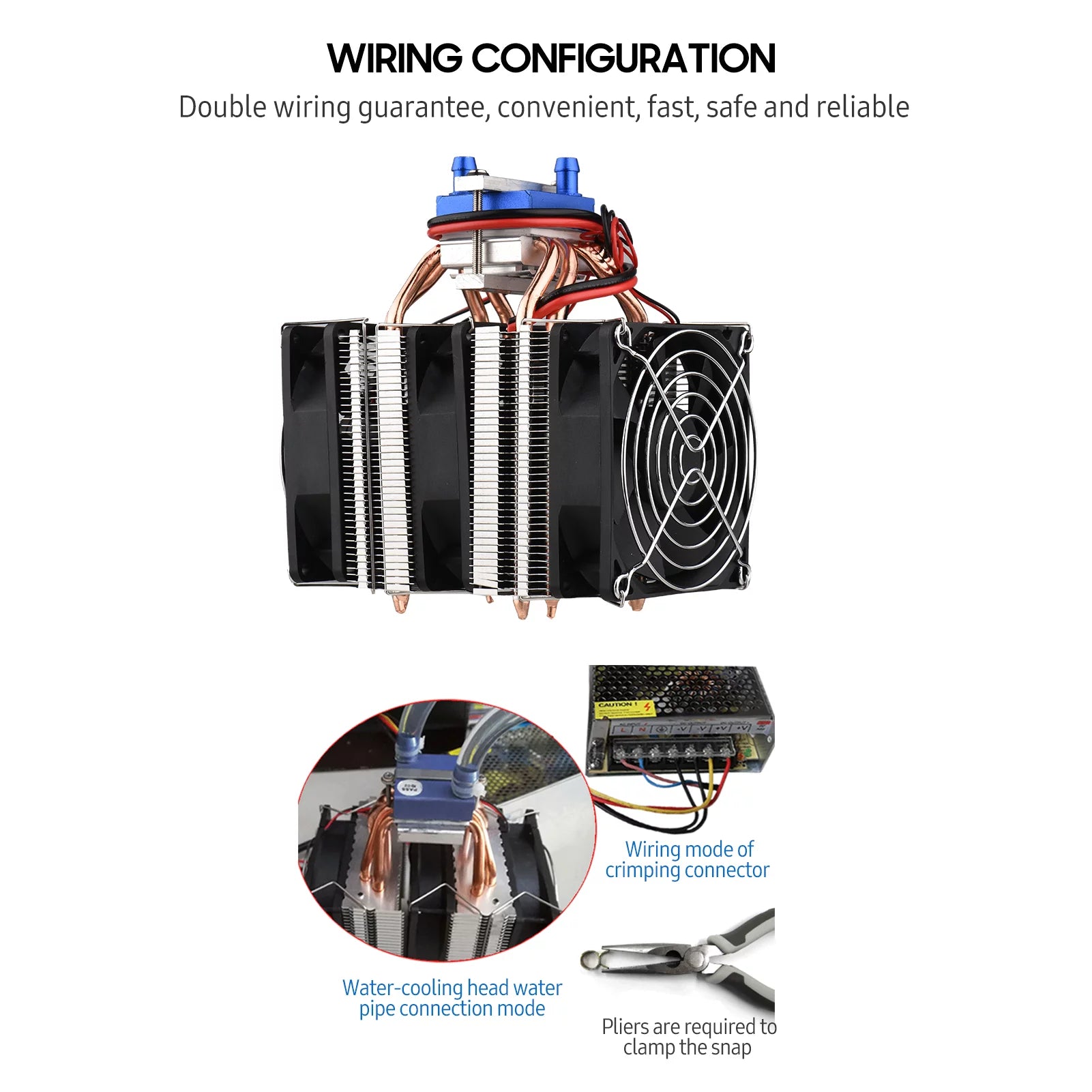 Walmeck 120W Semiconductor Refrigeration Aquarium Chiller for 30L Fish Tank A638
