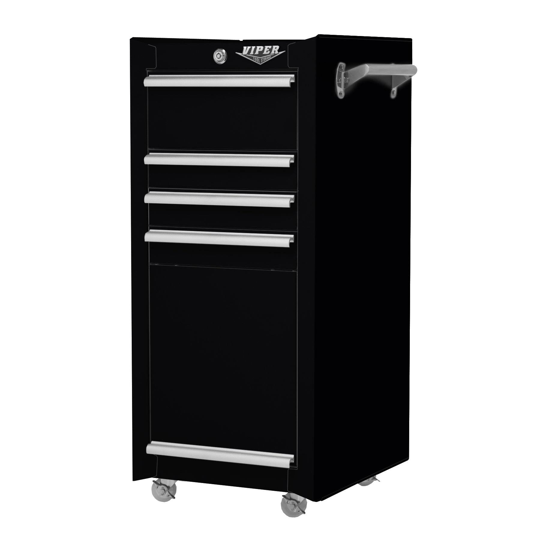 Viper Tool Storage 16-in 4-Drawer Tool Cart, Black K3763