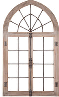 Patton Arched Cathedral Window Frame Wall Décor - Distressed Gray
