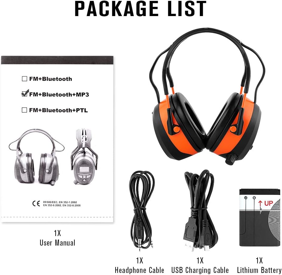 WULFPOWERPRO Wireless Bluetooth Headphones with Noise Reduction for Work, Pack of 2 K493