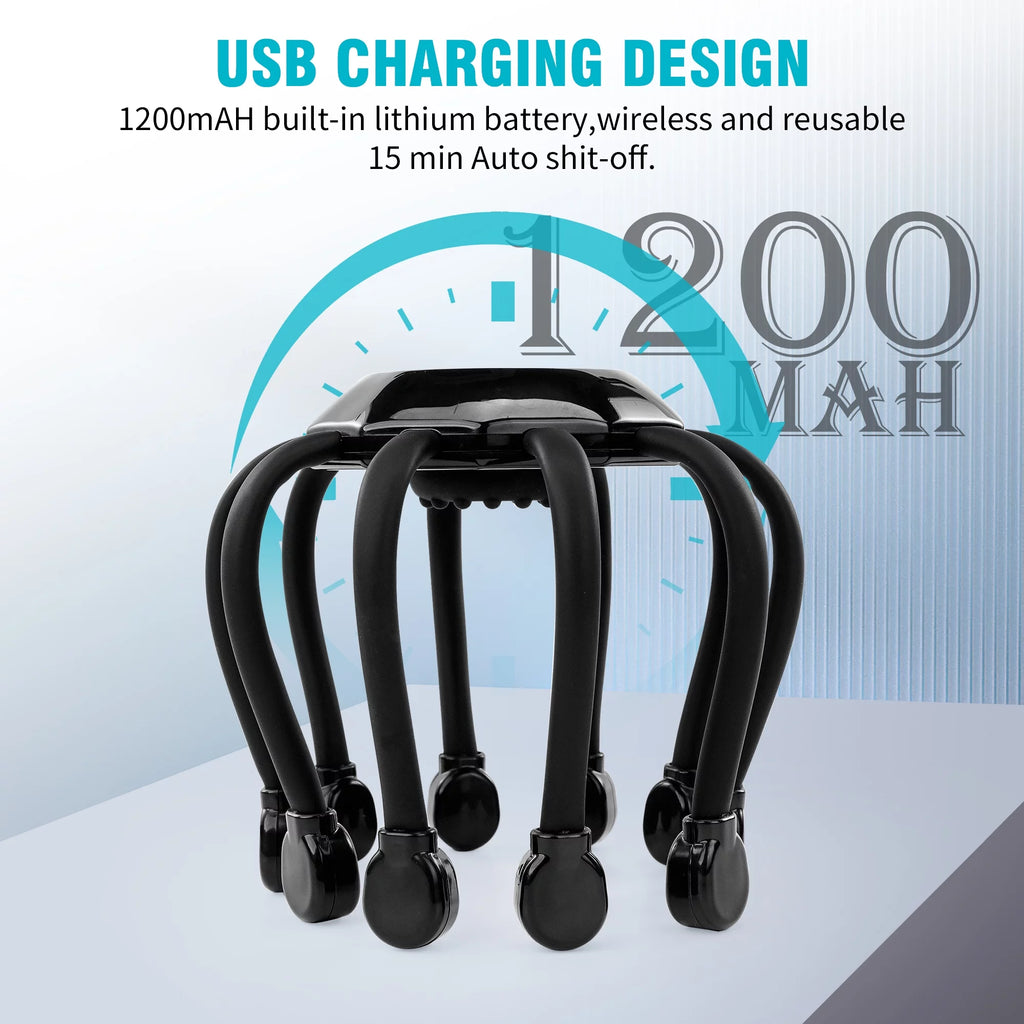 KEKOY Electric Scalp Massager, USB Charging, Black R621657