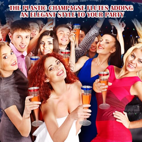 36 Pcs Plastic Champagne Flutes 4.5 oz Clear Toasting Glasses for Party V61372