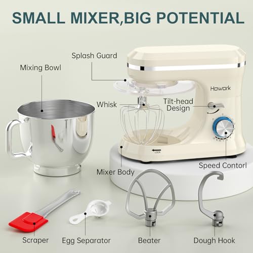 HOWORK Electric Stand Mixer 6.5QT Stainless Steel Bowl, Blue P383969