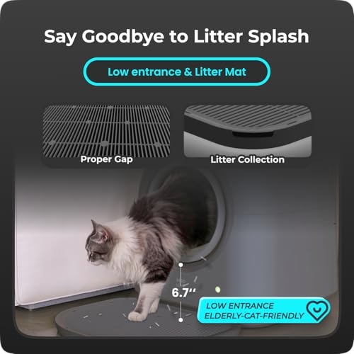 TYPro Self Cleaning Cat Litter Box Automatic with APP Control Dark Grey E189
