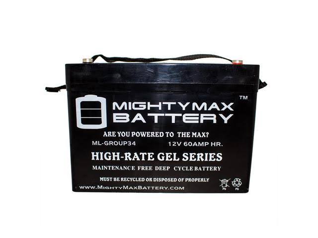 12V 60Ah Group 34 Sealed Gel Replacement Battery N8692