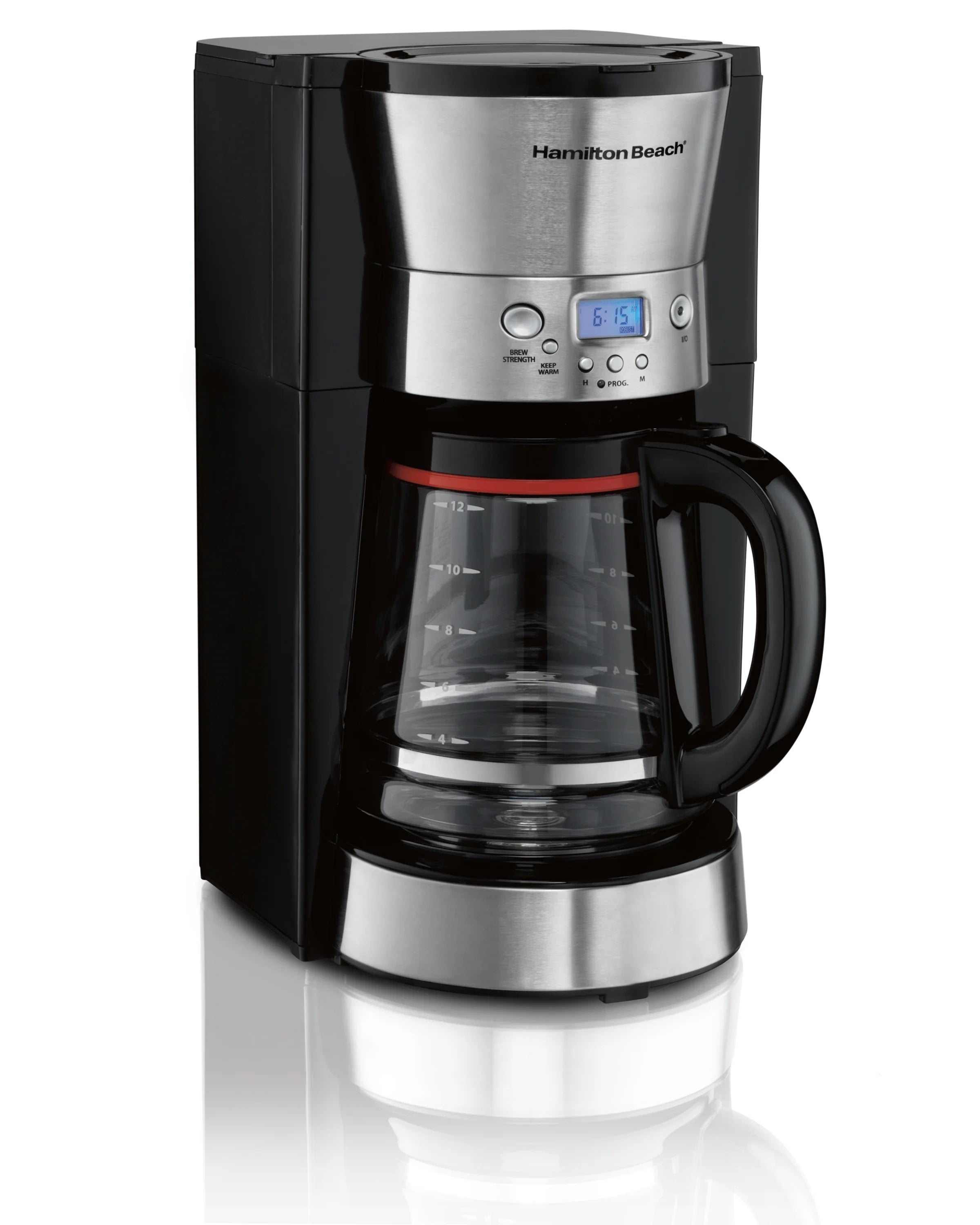 Hamilton Beach Programmable Coffee Maker, 12 Cups, Black X993697