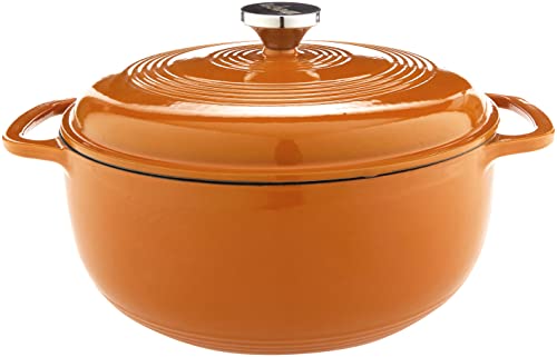 Lodge 6 Quart Enameled Cast Iron Dutch Oven with Lid, Indigo A835868