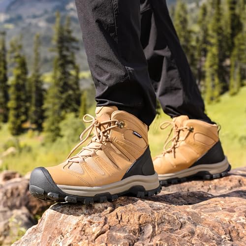 NORTIV 8 Men's Mid Hiking Boots Waterproof Outdoor Trekking Shoes C306805