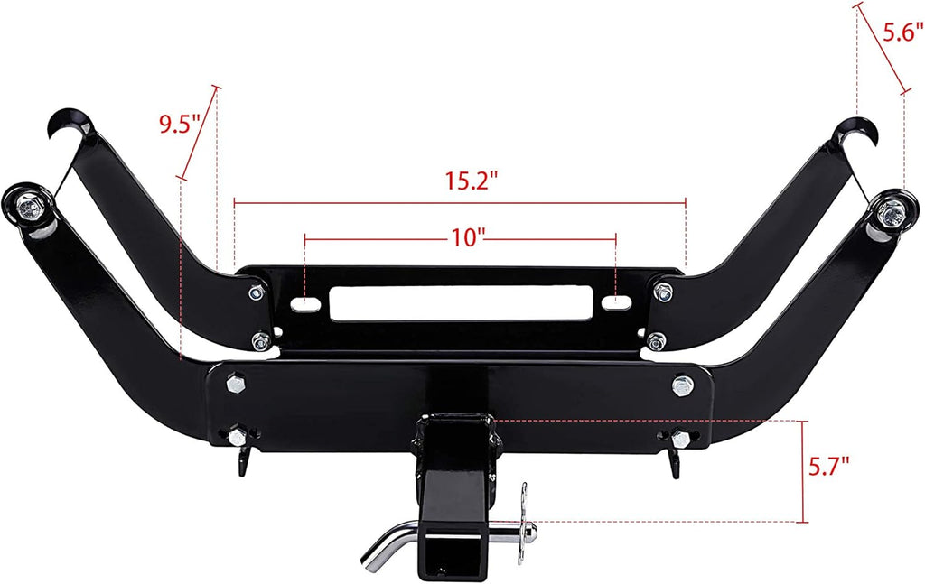 Universal Winch Mount Plate 15000Lbs for 2" Hitch Receiver S3385
