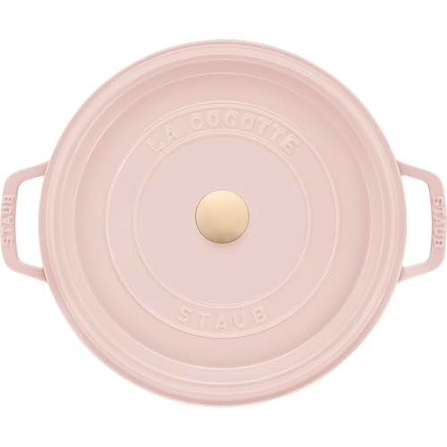 STAUB Cast Iron Dutch Oven 5.5-qt Round Cocotte, Black Matte P4487