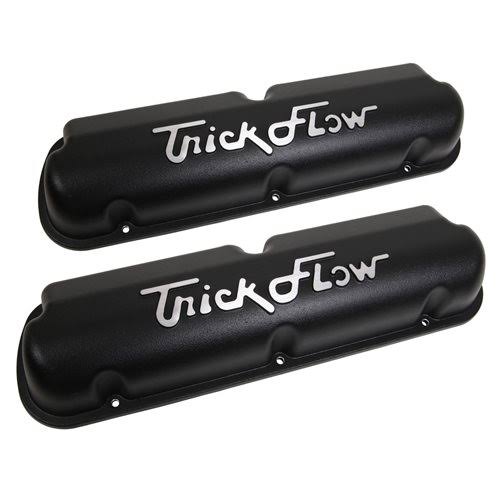 Trick Flow TRFTFS-51411801 Valve Covers Cast Aluminum Small Block Ford with T u0026 F Logo Black