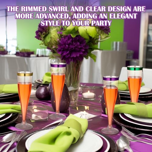 36 Pcs Plastic Champagne Flutes 4.5 oz Clear Toasting Glasses for Party V61372