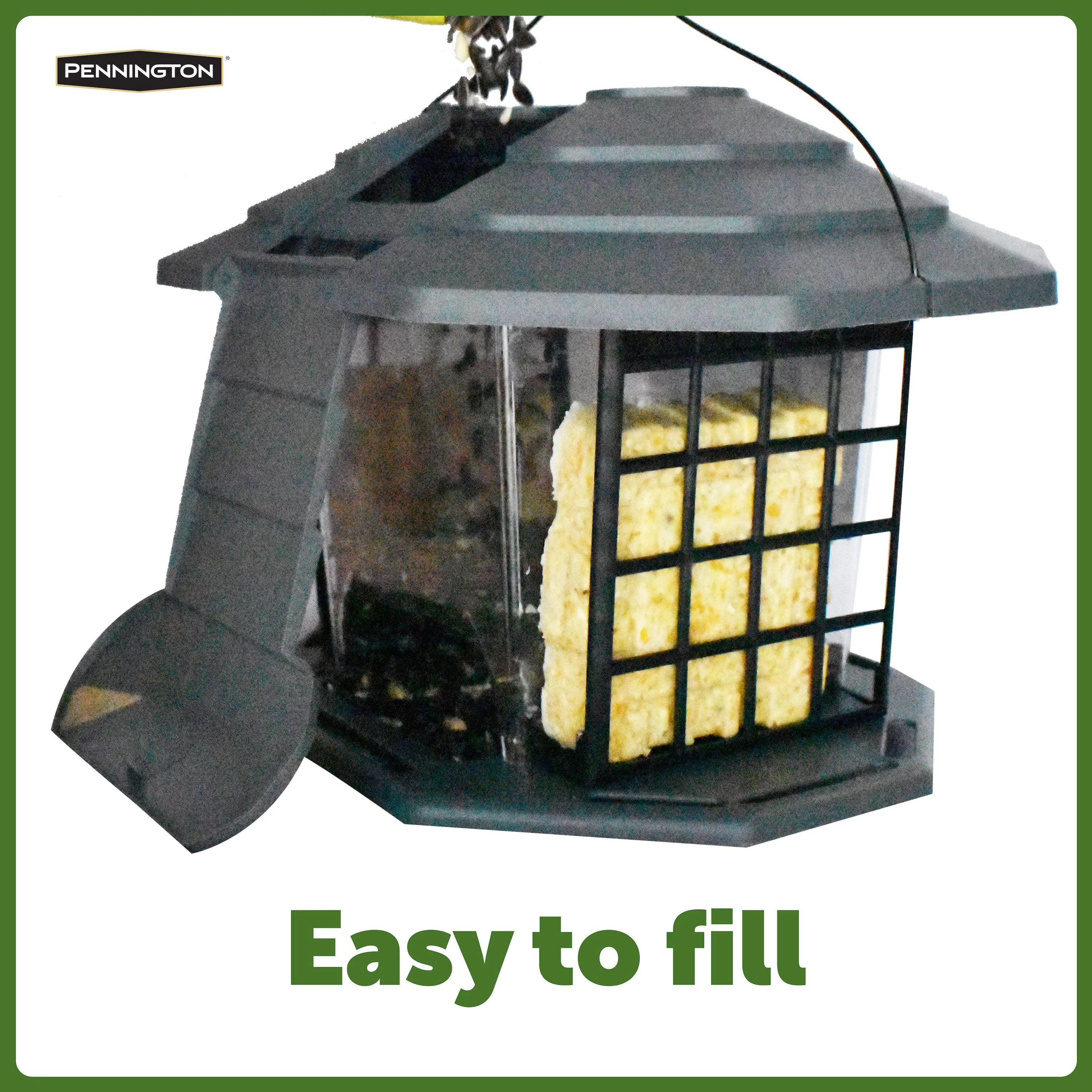 Pennington Earth Smart Gray Recycled Resin EcoBistro Wild Bird Hopper Feeder 2 Pack A51041
