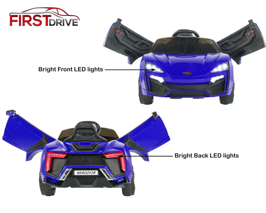 First Drive Lykan Hypersport Style Blue 12V Kids Ride On Car with Remote K15732