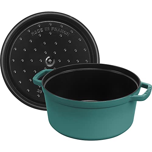 STAUB Cast Iron Dutch Oven 5.5-qt Round Cocotte, Black Matte P4487