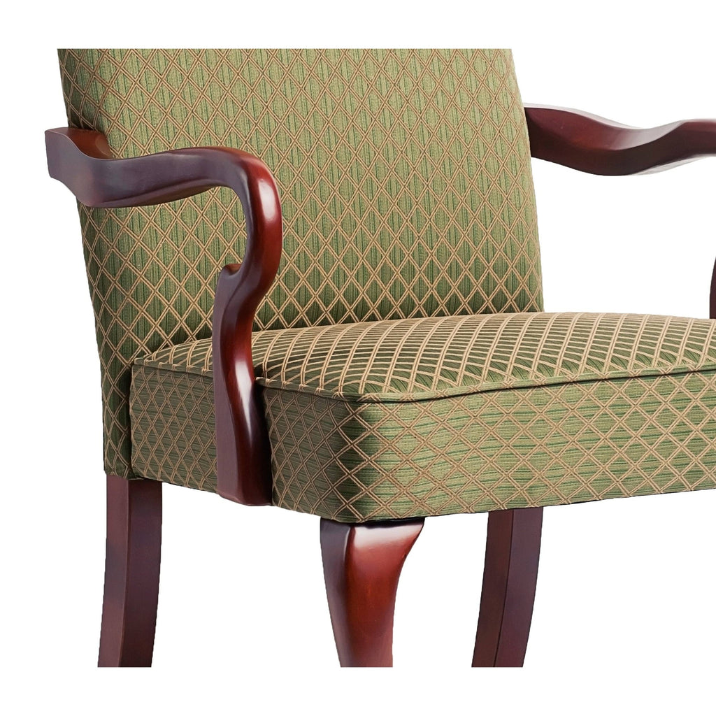 Copper Grove Casalis Cherry Finish Gooseneck Accent Chair Dayton Beige L361