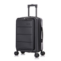 InUSA Elysian 20" Hardside Lightweight Luggage with Spinner Wheels, Handle, and Trolley, Black