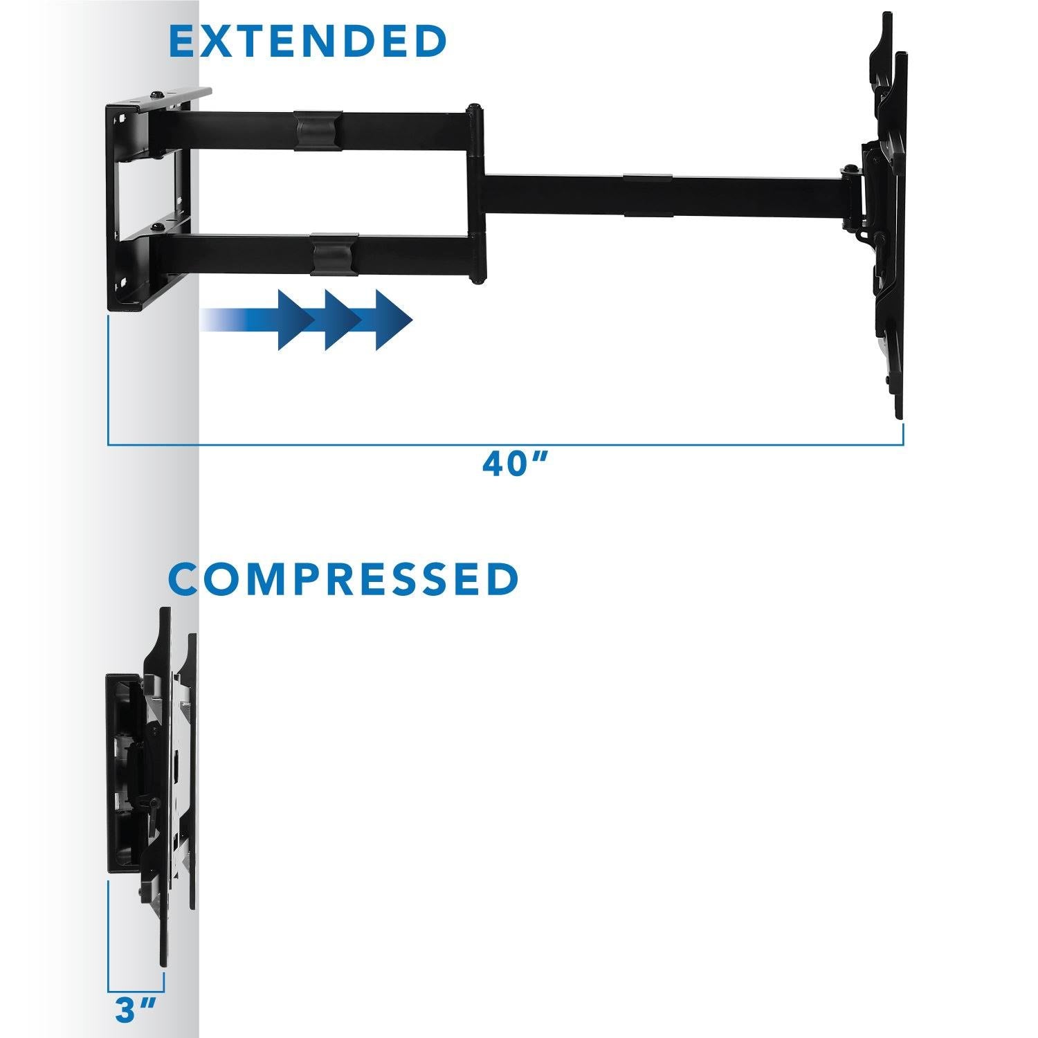 Mount-It! Extending Long Arm TV Mount for 42-70 Displays (MI-372) I480136