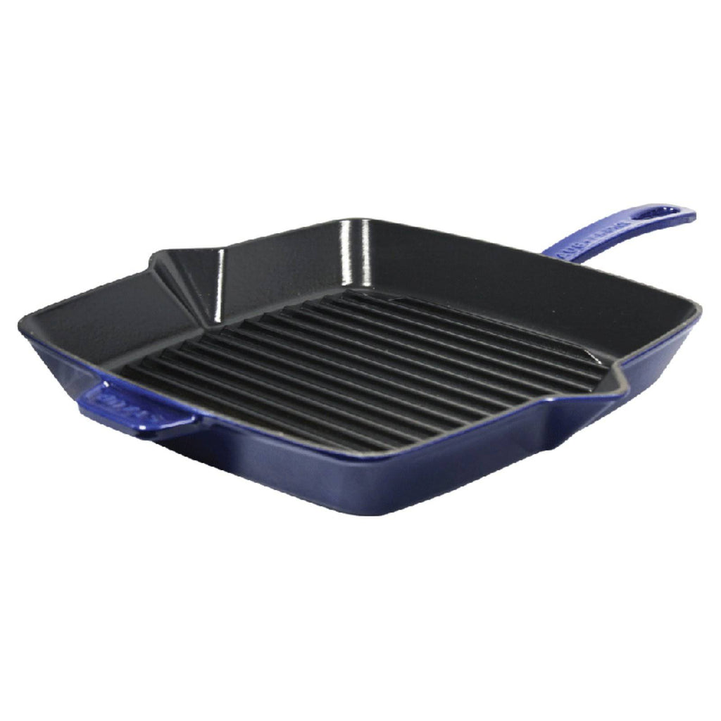 Staub Cast Iron Square Grill Pan, 10-in, Dark Blue