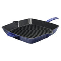 Staub Cast Iron Square Grill Pan, 10-in, Dark Blue