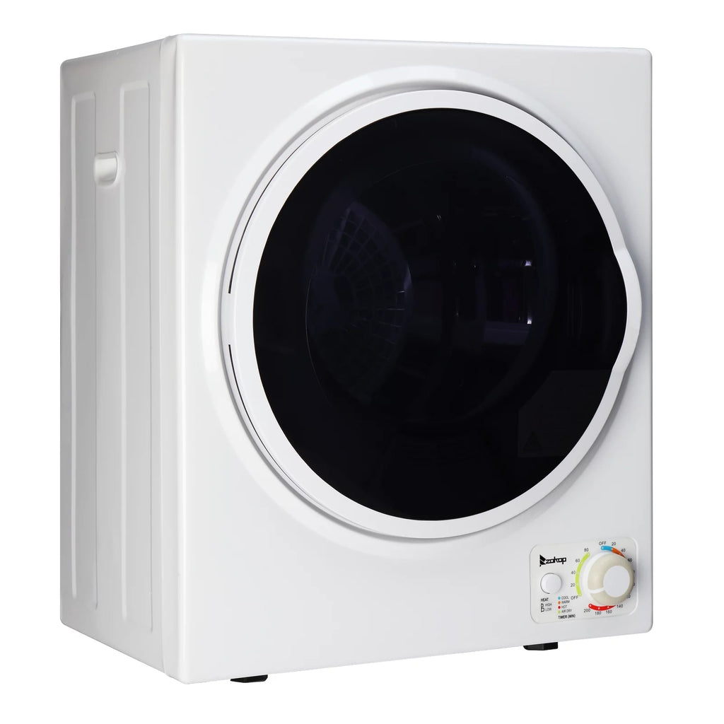 iRerts Portable Clothes Dryer, 850W 1.6cu ft Front Load Electric Clothes Dryer, Compact Laundry Dryer with Stainless Steel Tub, Wall Mount Kit, Electric Dryer for Apartment Dormitory, White