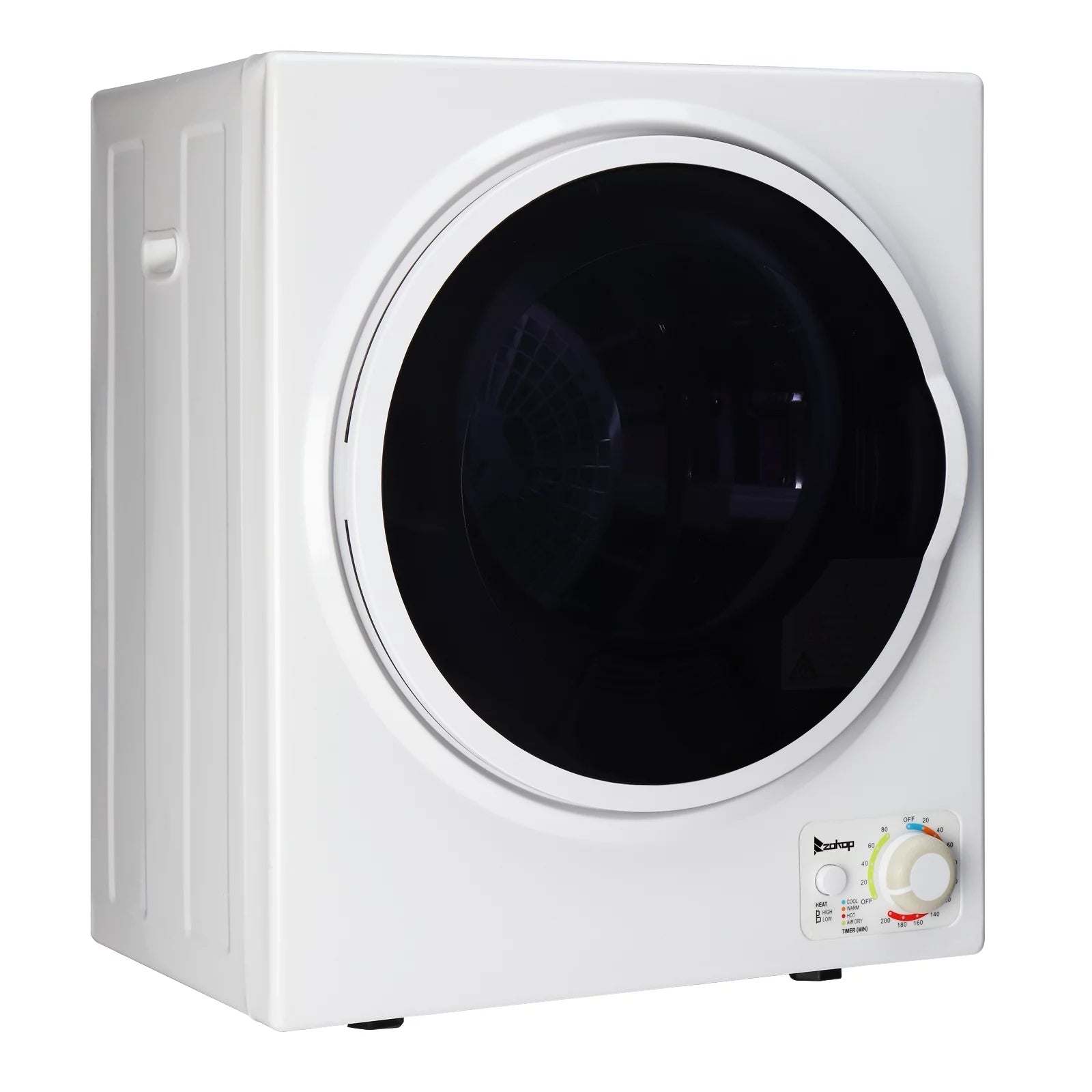 iRerts Portable Clothes Dryer, 850W 1.6cu ft Front Load Electric Clothes Dryer, Compact Laundry Dryer with Stainless Steel Tub, Wall Mount Kit, Electric Dryer for Apartment Dormitory, White