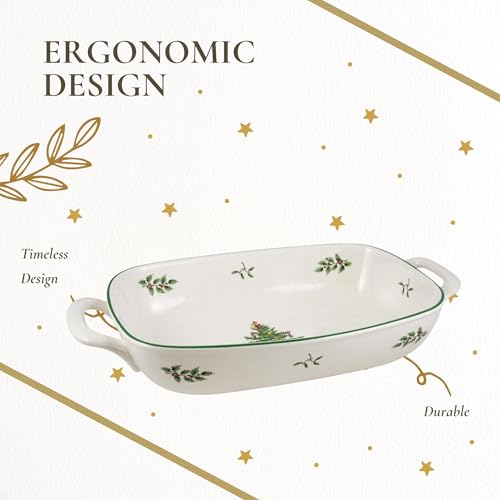 Spode Christmas Tree 14-Inch Tree-Shaped Porcelain Serving Platter H48565