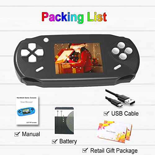 16 Bit Handheld Retro Video Game Player with 3.0'' Screen, Yellow K879