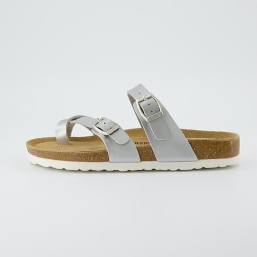 CUSHIONAIRE Women's Luna Cork Footbed Sandal I795