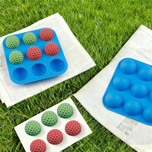 Sidosir Golf Ball Silicone Molds with Lid for Cake Decorations, 9-Cavity L16772