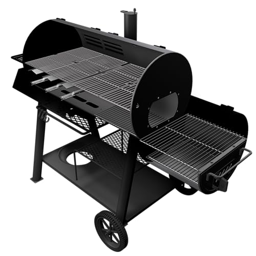 Oklahoma Joe's Canyon Combo Charcoal and Gas Smoker & Grill, Black F6323