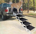 Upgraded Pet Dog Car Step Stairs for Cars and SUV, Folding Dog Ramp,Lightweight Portable Large Dog Ladder, Great for Cars,SUV,Trucks,Couch and High Bed,6 Steps