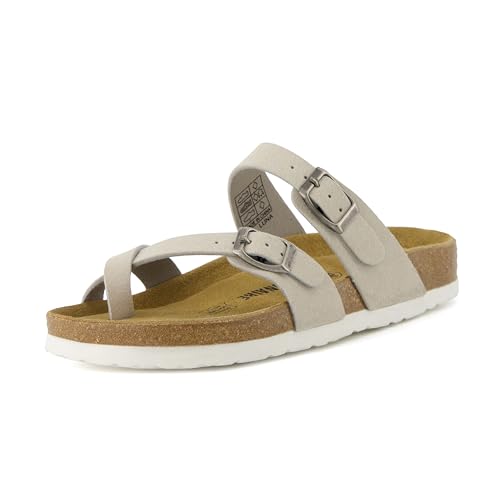 CUSHIONAIRE Women's Luna Cork Footbed Sandal I795