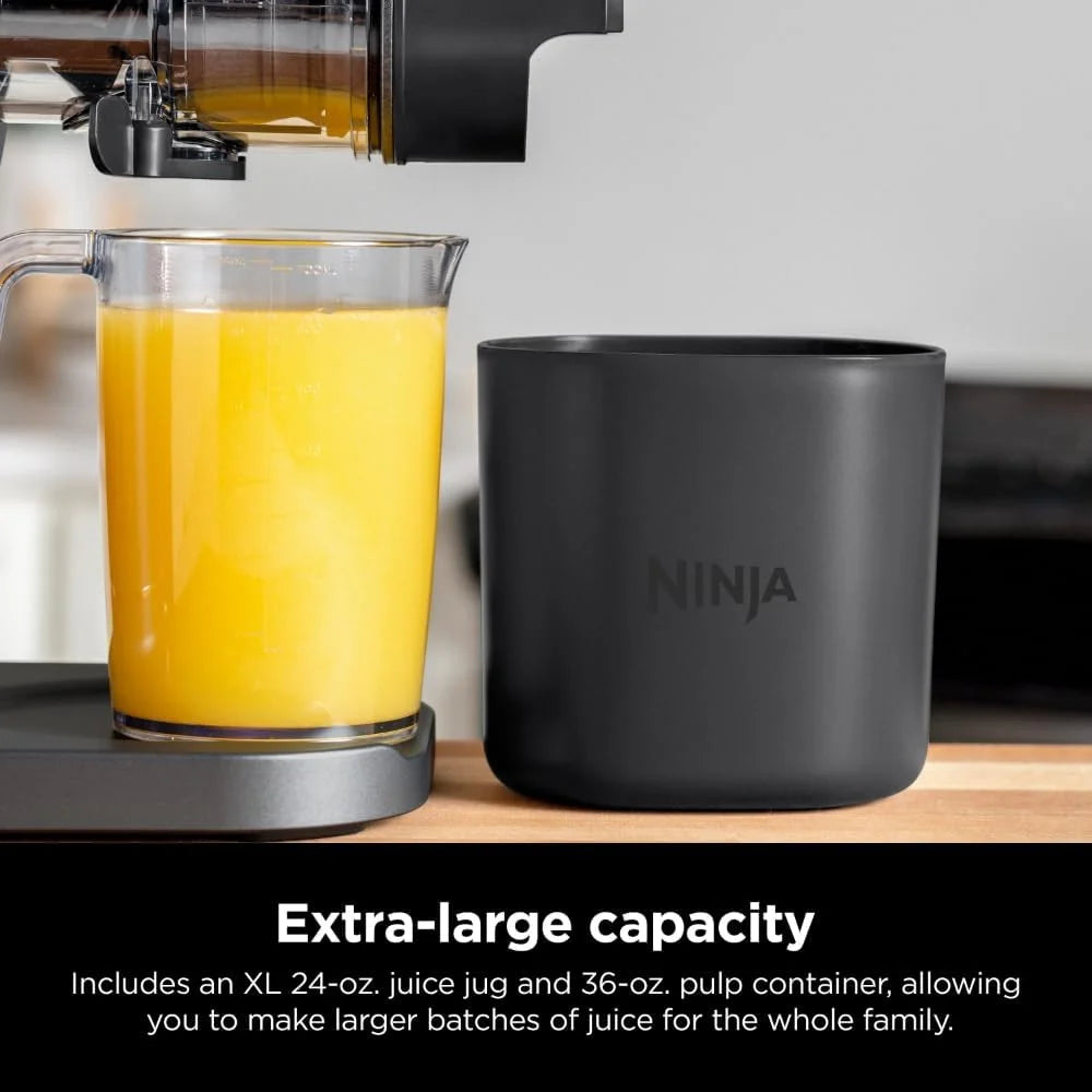 Ninja NeverClog Cold Press Juicer, Slow Juicer with Total Pulp Control, Charcoal M395144