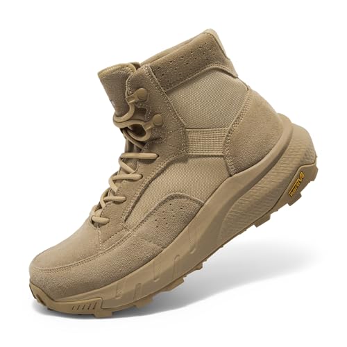 NORTIV 8 Men's Lightweight Leather Combat Boots W79068