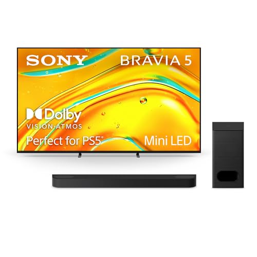 Sony BRAVIA 5 65 Inch Mini LED 4K Smart Google TV with XR Processor, 2025 Model V700322
