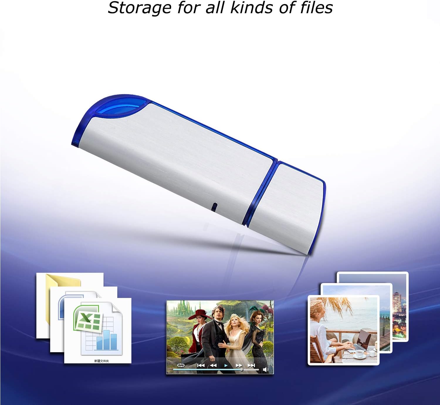USB Flash Drive 32GB Pack of 2 with Indicator Light K996