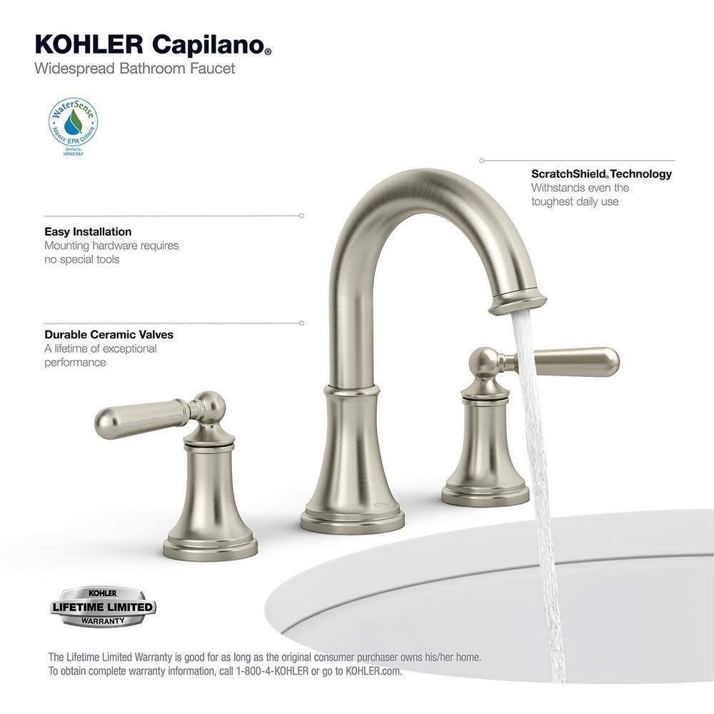 Capilano 8 in. Widespread 2-Handle Bathroom Faucet in Brushed Nickel M24724