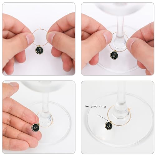 Christmas Wine Glass Charms - Stem Glass Markers for Holiday Party (18 Pack) O196746