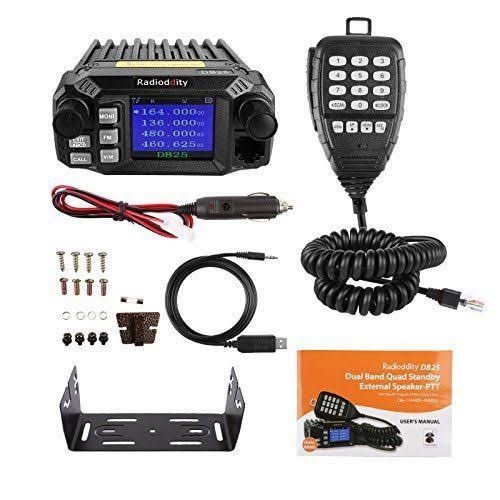 Radioddity DB25 Pro Dual Band Quad-standby Mini Mobile Radio 25W Vehicle Transceiver B71729