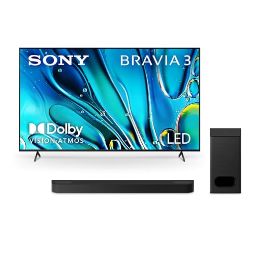 Sony 65-Inch BRAVIA 3 4K Ultra HD LED Smart TV with Google TV Dolby Vision HDR C831