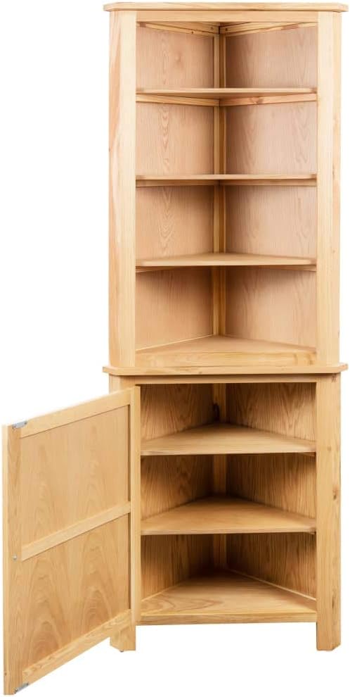 FAMIROSA Corner Cabinet Solid Oak Wood M962020