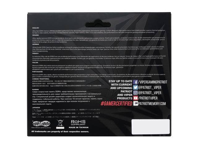 Viper Steel 64GB DDR4 SDRAM Memory Kit PVS464G300C6K W973