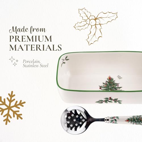 Spode Christmas Tree 14-Inch Tree-Shaped Porcelain Serving Platter H48565