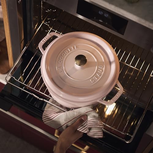 STAUB Cast Iron Dutch Oven 5.5-qt Round Cocotte, Black Matte P4487