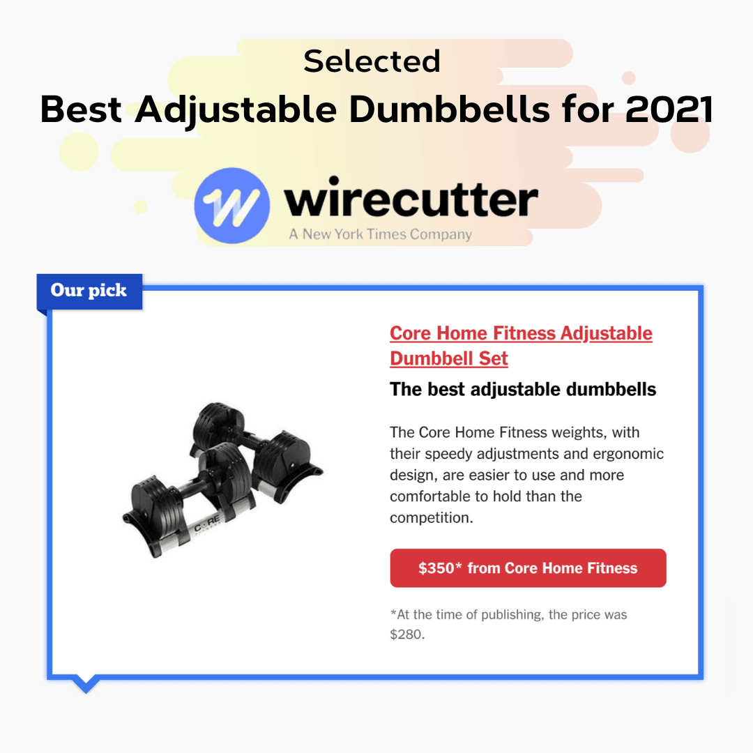Core Fitness Adjustable Dumbbell Weight Set C579