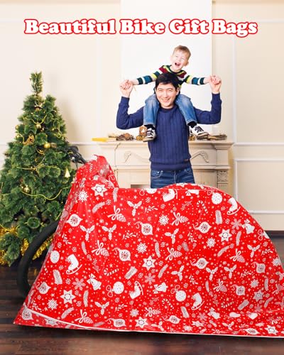 Christmas Gift Bags Assorted Sizes, 22pcs Drawstring Reusable Plastic D786